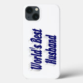 Husband with dark blue text  iPhone case (Rückseite)
