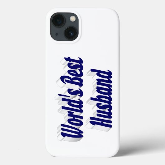 Husband with dark blue text  iPhone case (Rückseite)