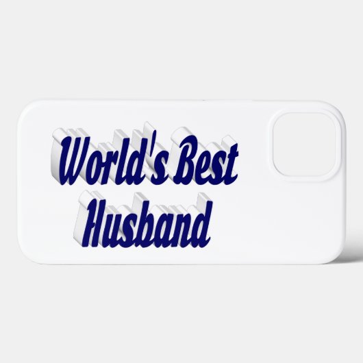 Husband with dark blue text  iPhone case (Rückseite (Horizontal))