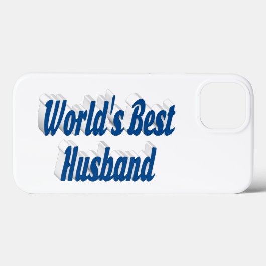 Husband with sea blue text  iPhone case (Rückseite (Horizontal))