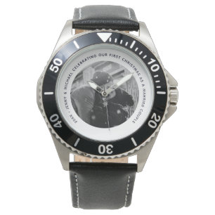 Husbands 1 Anniversary FOTO Gift aus der Ehefrau Armbanduhr