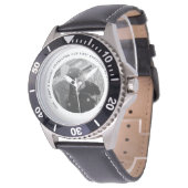 Husbands 1 Anniversary FOTO Gift aus der Ehefrau Armbanduhr (Schrägansicht)