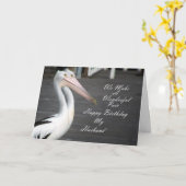 Husbands Birthday Pelicans Karte (Gelbe Blume)