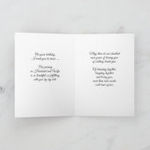 Husband's Birthday Sentimental Blue Tulips Karte (Innenseite)