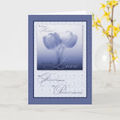 Husband's Birthday Sentimental Blue Tulips Karte (Gelbe Blume)