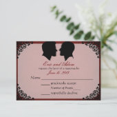 Husbands Custom Gay Wedding RSVP Cards Einladung (Stehend Vorderseite)