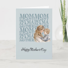 Husband's Mother's Day Card to Wife and Son Karte