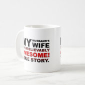 Husbands Phantastische Ehefrau Funny Mug Kaffeetasse (Vorderseite Links)