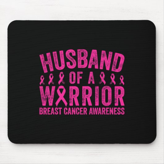 Husbynd eines Brustkrebs-Kriegers Mousepad (Vorne)