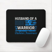 Husbynd eines Kriegers gegen Diabetes Mousepad (Mit Mouse)