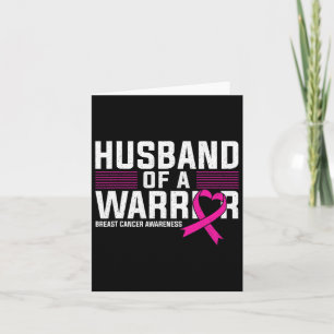 Husbynd of a Warrior rosa Ribbon Brustkrebs Awa Karte