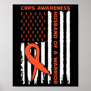 Husbynd of a Warriors Crps Awareness Month Orange Poster