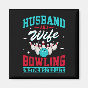 Husbynd und Ehefrau Bowling Partner für Leben lust Magnet