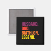 Husbynd Vater Biathlon Legend Magnet (Vorderseite/Rückseite)