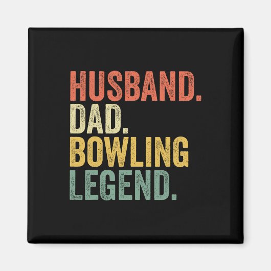 Husbynd Vater Bowling Legend Vatertag Bowling Pl Magnet (Vorne)