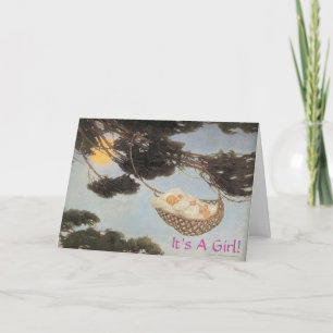 Hush-a-Bye, Baby Kinderzimmer Rhyme Baby Girl Ankündigung