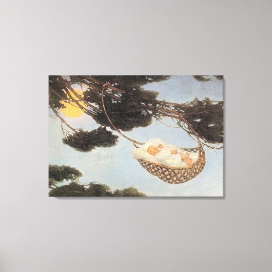 Hush-a-Bye, Baby Kinderzimmer Rhyme Leinwanddruck (Vorderseite)