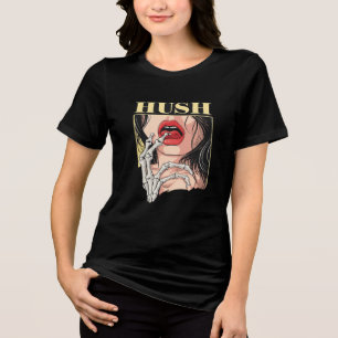 HUSH Grafik-T-Shirt für Damen – Kühne Ästhetik-Kun Tri-Blend Shirt