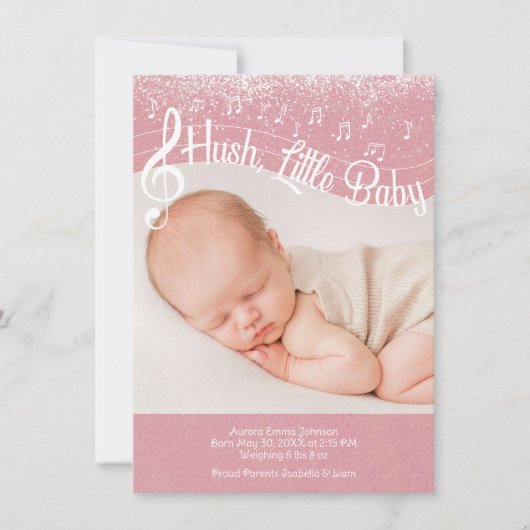 Hush, Little Baby Flat Announcement Card Ankündigung (Vorderseite)