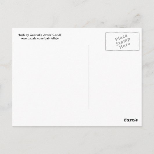 Hush Postkarte (Rückseite)