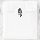 Hush-Tail-Begleiter Runder Aufkleber (Tasche)