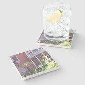 Husk Restaurant Charleston, SC. Marmor-Untersetzer Steinuntersetzer (Seitenansicht)