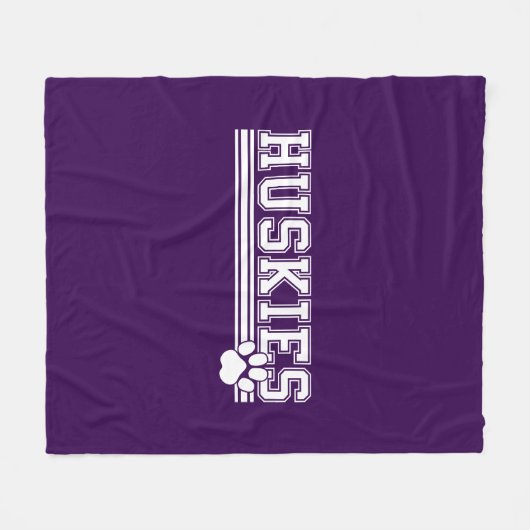 Huskie Fleece Blanket (Vorderseite (Horizontal))