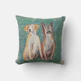 Huskie und Labrador Kissen