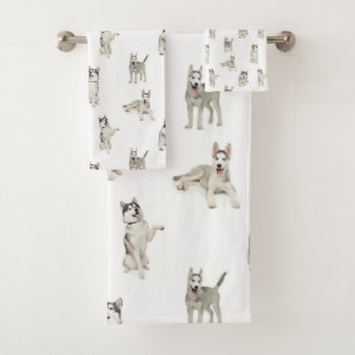 HUSKIES BADHANDTUCH SET
