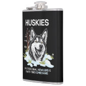 Huskies: Berufliche Howlers und Teilzeitkomiker Flachmann (Links)