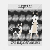 Huskies decken mit personalisiertem Namen. (Vorderseite)