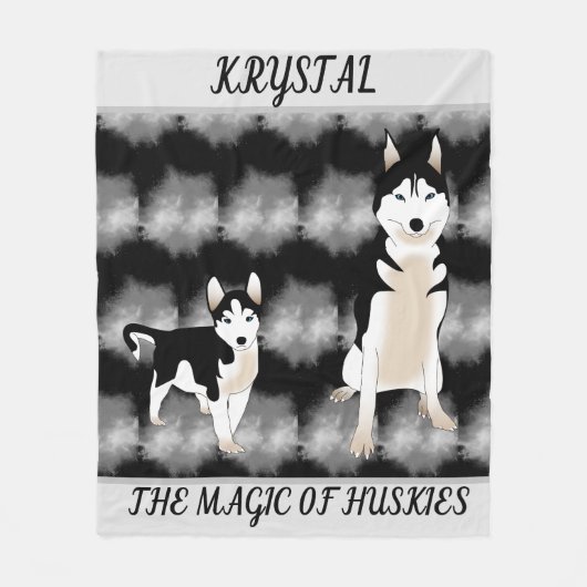 Huskies decken mit personalisiertem Namen. (Vorderseite)