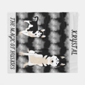 Huskies decken mit personalisiertem Namen. (Vorderseite (Horizontal))