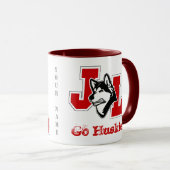 Huskies, der die Schale gewinnt Tasse (VorderseiteRechts)