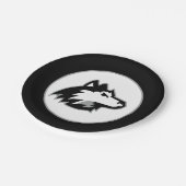 Huskies der Nord-Illinois Pappteller (Schrägansicht)