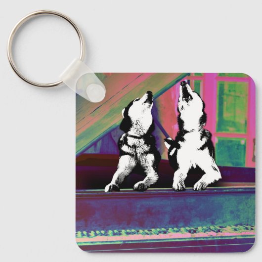 Huskies Howlin' Blues Keychain Schlüsselanhänger (Vorderseite)