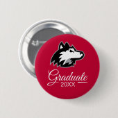 Huskies im Norden Illinois | ABSCHLUSS Button (Vorne & Hinten)