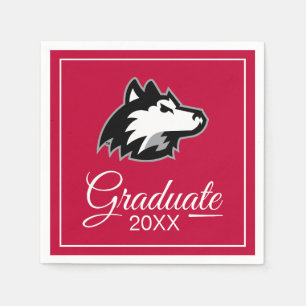 Huskies im Norden Illinois   ABSCHLUSS Serviette