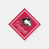 Huskies im Norden Illinois | ABSCHLUSS Serviette (Ecke)