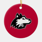 Huskies im Norden Illinois Keramik Ornament (Vorne)