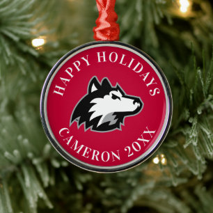 Huskies im Norden Illinois Ornament Aus Metall
