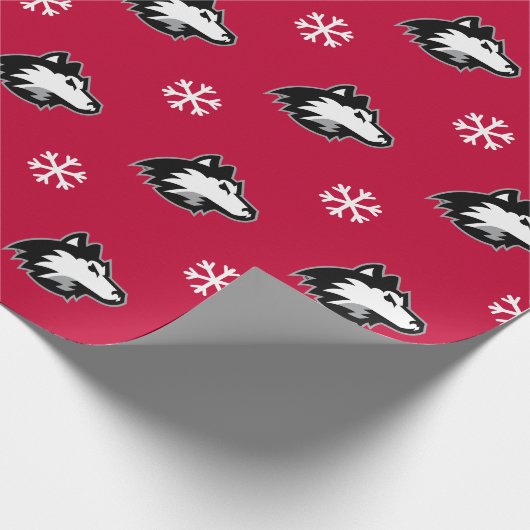 Huskies im Norden Illinois | Weihnachten Geschenkpapier (Ecke)