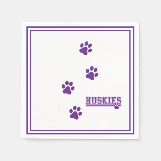 Huskies Papier Serviette (Vorderseite)