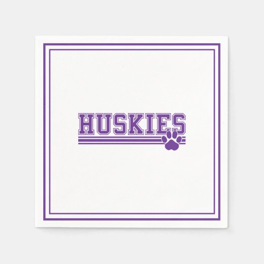 Huskies Papier Serviette (Vorderseite)