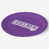 Huskies Pfote  Pappteller (Schrägansicht)