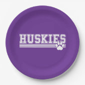 Huskies Pfote Pappteller (Vorderseite)
