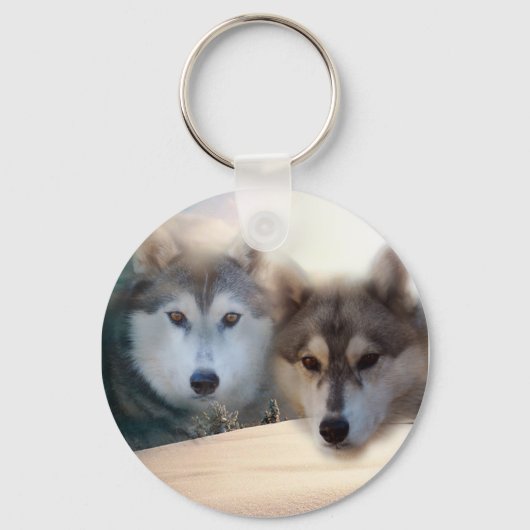 Huskies Schlüsselanhänger (Vorderseite)