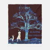 Huskies sind schwarz und blau. fleecedecke (Vorderseite)