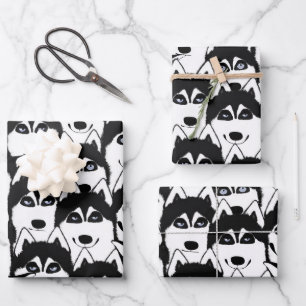 Huskies-Verpackungspapierblätter Geschenkpapier Set