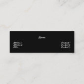 Huskies-Visitenkarte Mini Visitenkarte (Rückseite)